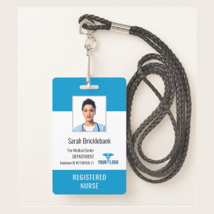 Medical Center Employee Nurse Photo ID Badge