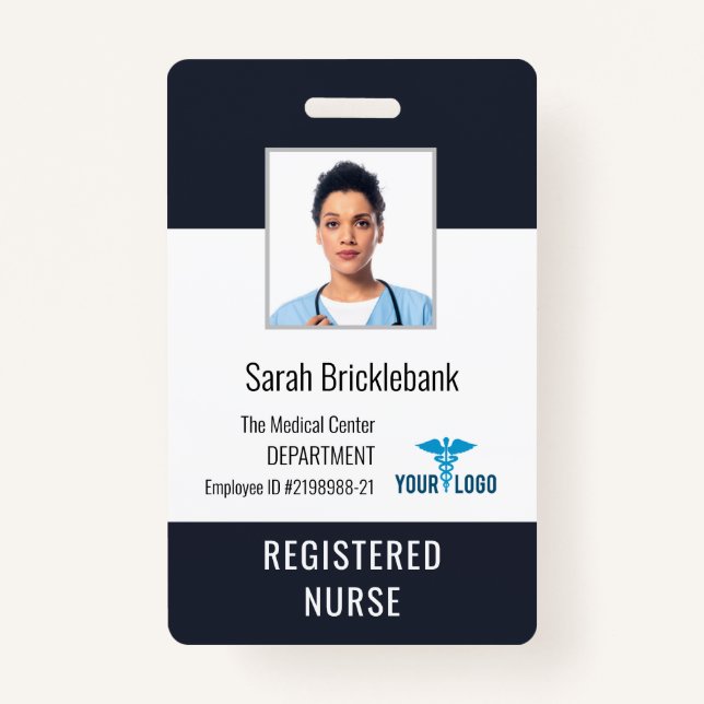 Medical Centre Employee Nurse Photo ID ID Badge (Front)