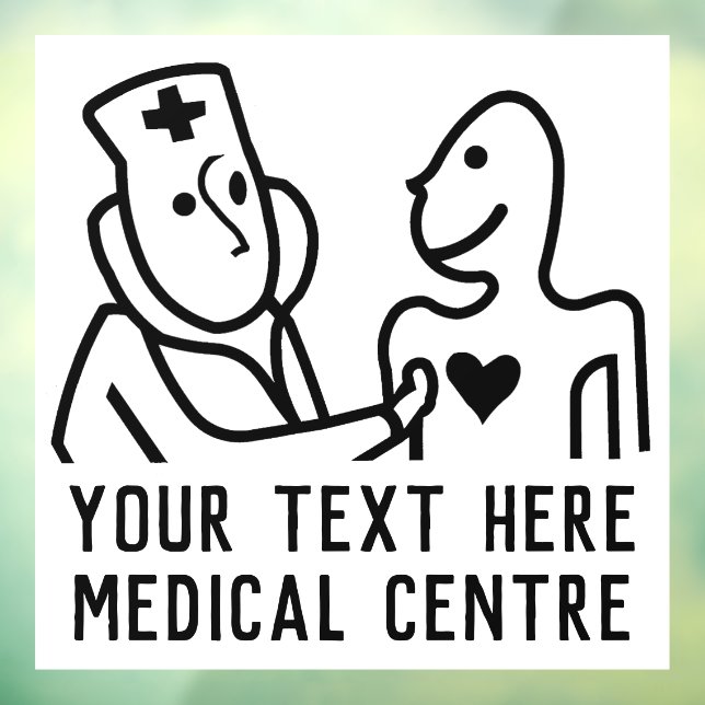 Medical Centre Heart Health Theme Window Cling (Sheet 3)