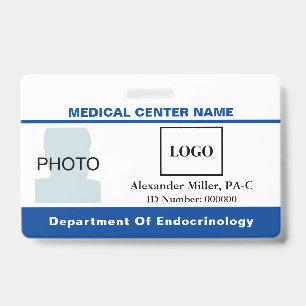 Medical Centre Hospital Logo Barcode Photo ID Badge