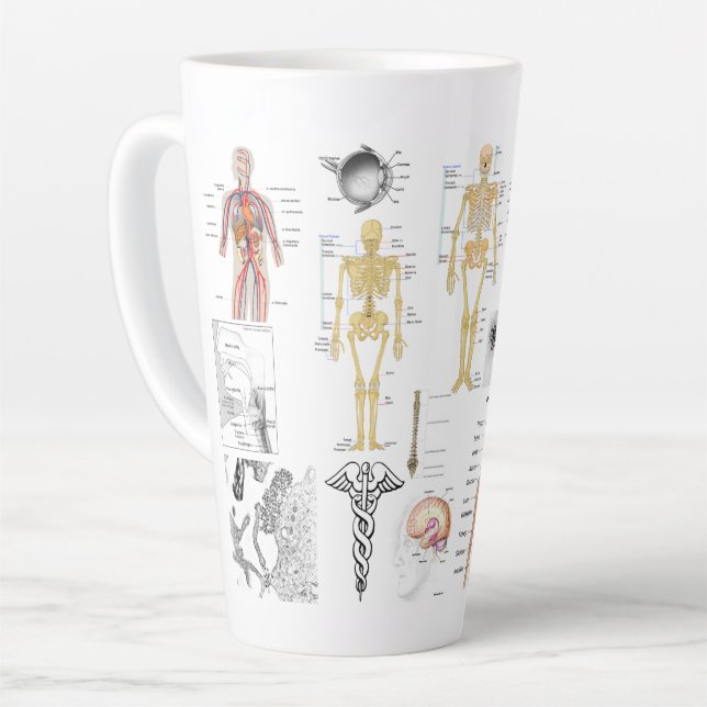 Medical Charts full colour Latte Mug (Left Angle)