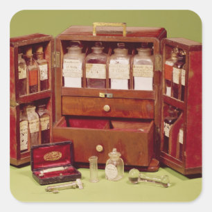Medical chest by the Dinneford Family Chemist Square Sticker