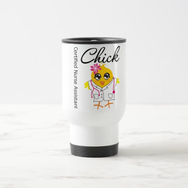 Medical Chick v2 Certified Nurse Assistant Travel Mug (Center)