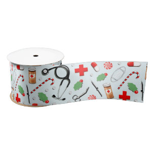 Medical Christmas Holiday Gift Satin Ribbon