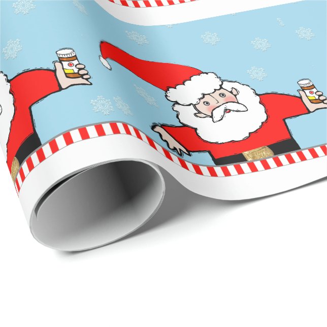 Medical Christmas Holiday Gift Wrapping Paper (Roll Corner)