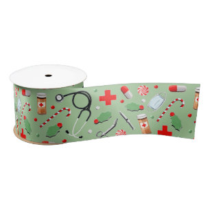 Medical Christmas Satin Ribbon