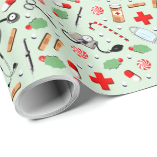 Medical Christmas Wrapping Paper