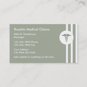 Medical Claims Businesscards Business Card