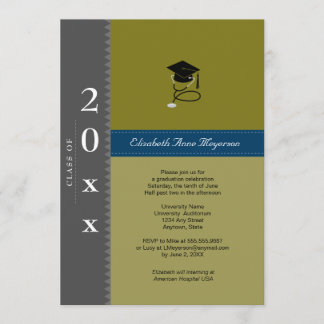 Medical Classic Cap : Grey & Blue Invitation