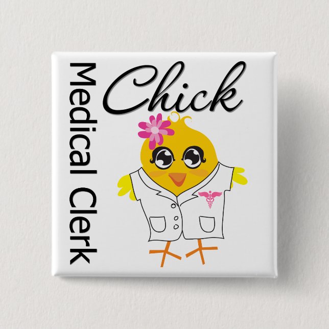 Medical Clerk Chick 15 Cm Square Badge (Front)