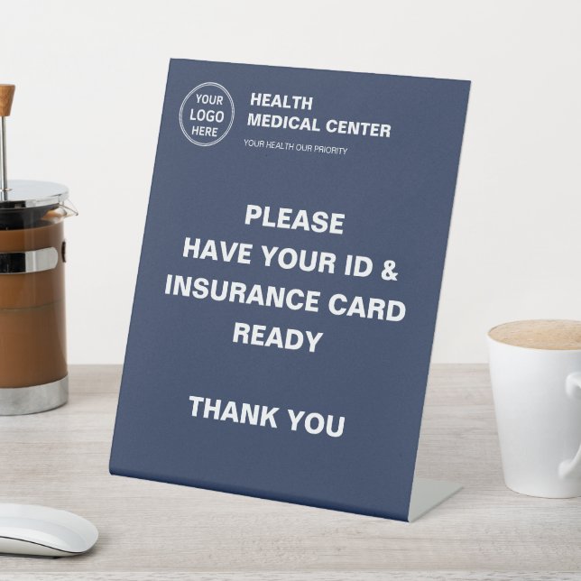 Medical Clinic Healthcare Custom Logo Insurance Pedestal Sign (In SItu)