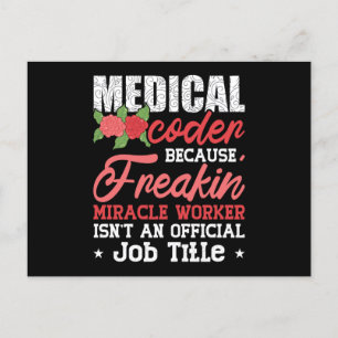 Medical Coder Because Freakin Assistant ICD Coding Postcard