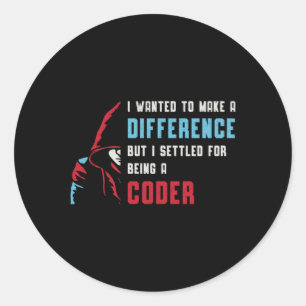Medical Coder Being A Coder Coding ICD Coder Gift Classic Round Sticker
