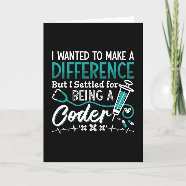 Medical Coder Being A Coder ICD Coding Programmer Card (Front)