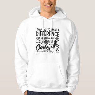 Medical Coder Being A Coder ICD Programmer Coding Hoodie
