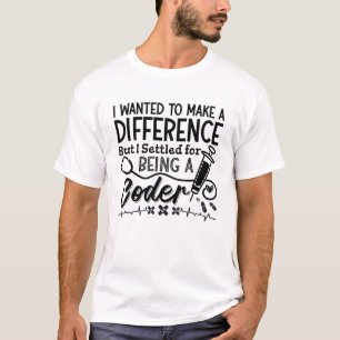 Medical Coder Being A Coder ICD Programmer Coding T-Shirt