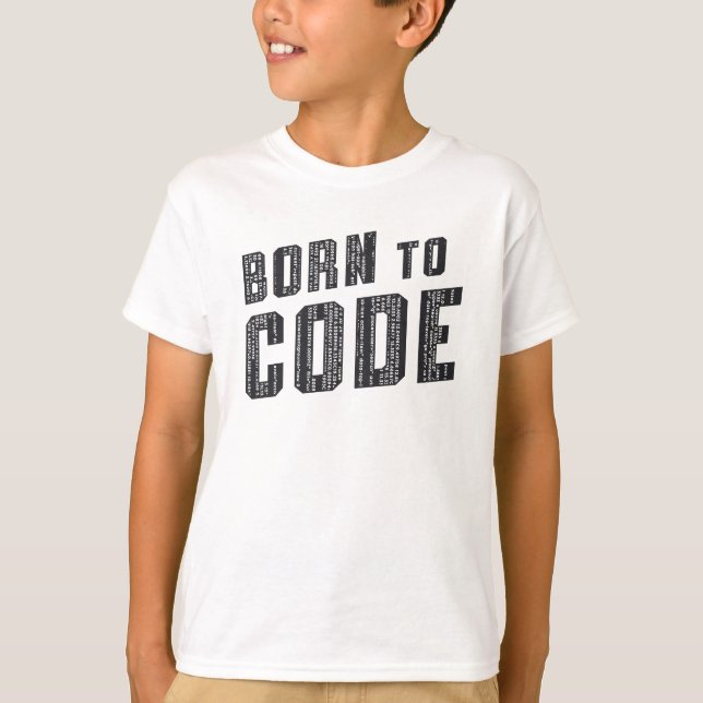 Medical Coder Born To Code Coding ICD Programmer T-Shirt (Front)