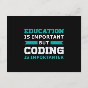 Medical Coder Coding Is Importanter ICD Coder Gift Postcard