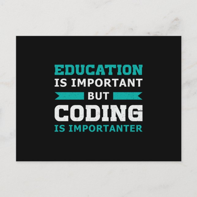 Medical Coder Coding Is Importanter ICD Coder Gift Postcard (Front)