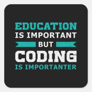 Medical Coder Coding Is Importanter ICD Coder Gift Square Sticker