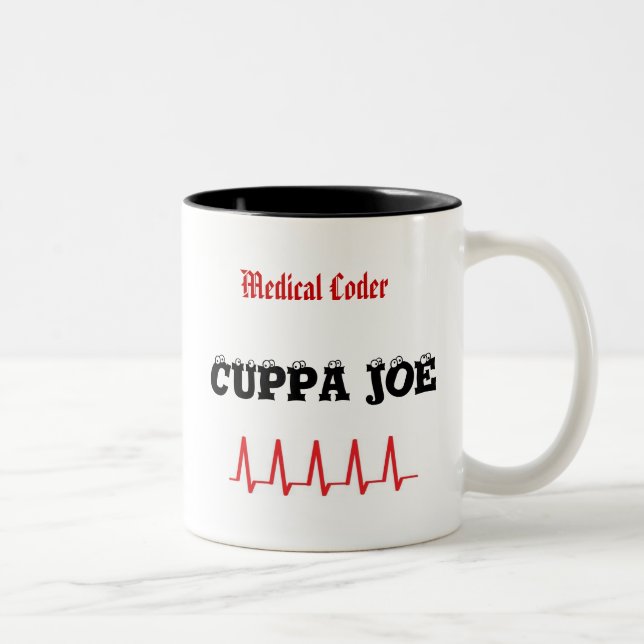 Medical Coder Cuppa Joe Two-Tone Coffee Mug (Right)