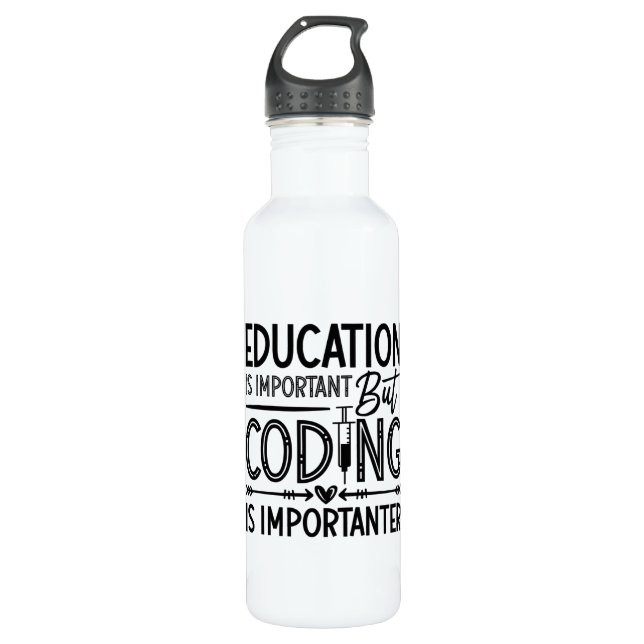 Medical Coder Education Is Important Coding ICD 710 Ml Water Bottle (Front)