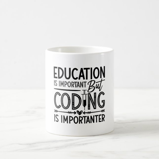 Medical Coder Education Is Important Coding ICD Coffee Mug (Center)