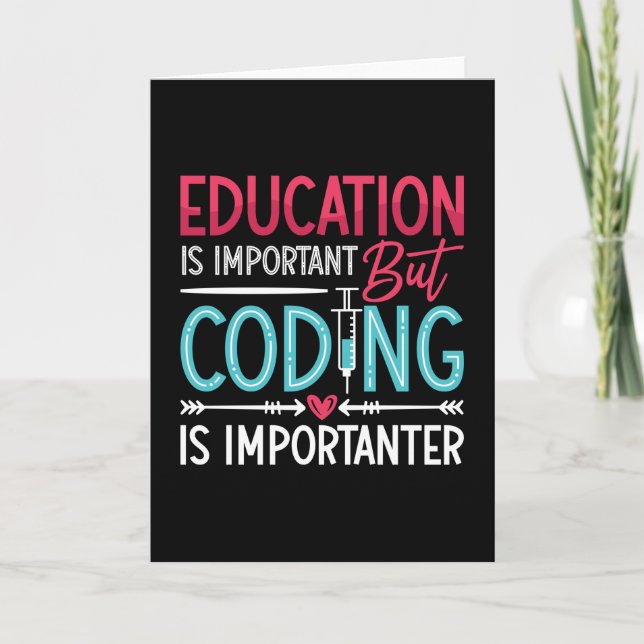 Medical Coder Education Is Important ICD Coding Card (Front)