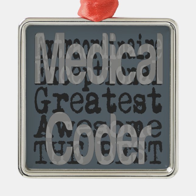 Medical Coder Extraordinaire Metal Tree Decoration (Front)