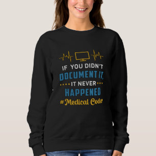 Medical Coder If You Didn't Document It Coding ICD Sweatshirt