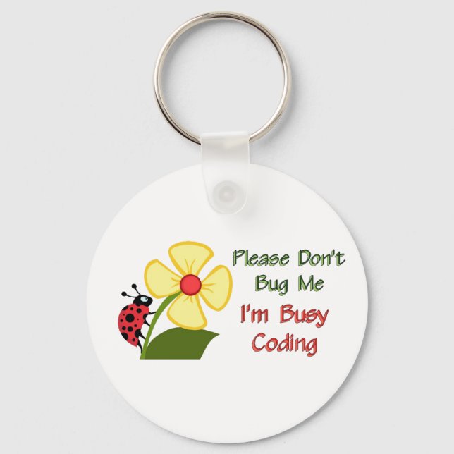 Medical Coder Ladybug Key Ring (Front)