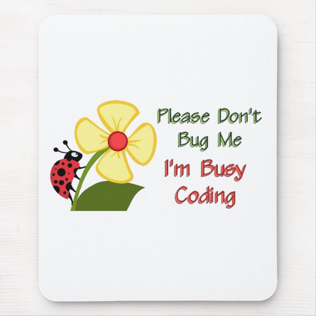 Medical Coder Ladybug Mouse Mat (Front)