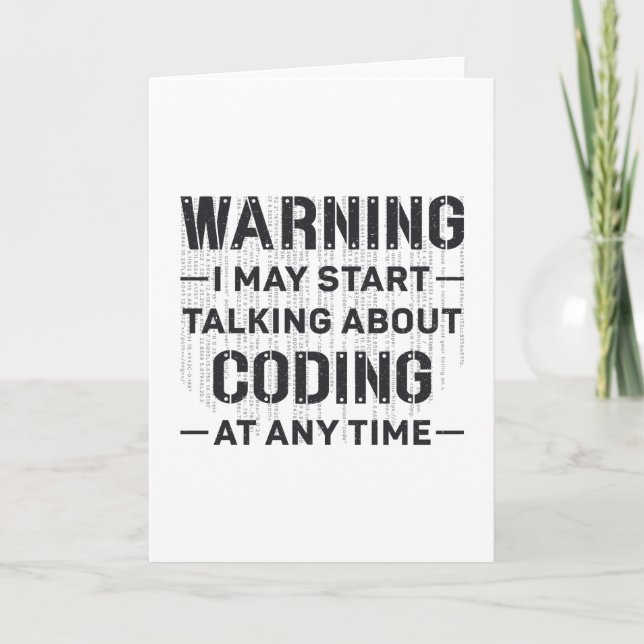 Medical Coder Warning I May Start Coding Gift Card (Front)