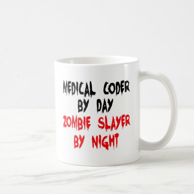 Medical Coder Zombie Slayer Coffee Mug (Right)