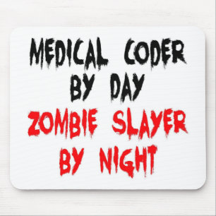 Medical Coder Zombie Slayer Mouse Mat
