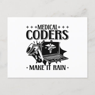 Medical Coders Make It Rain Coding Medical Coder Postcard