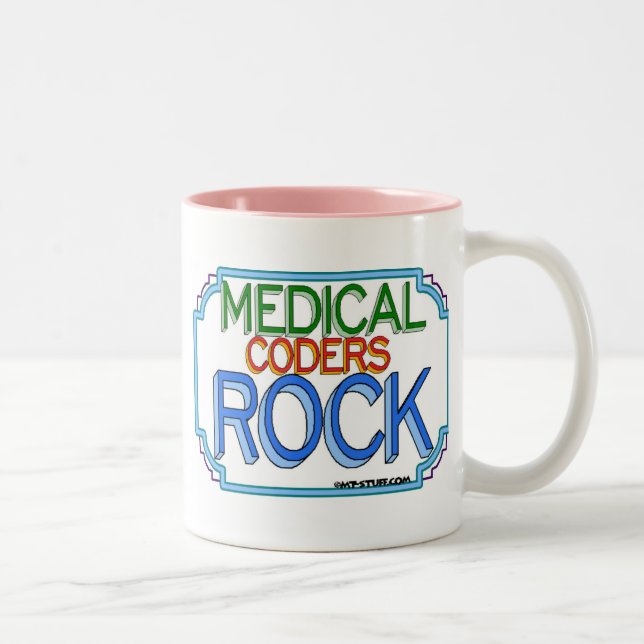 Medical Coders Rock Two-Tone Coffee Mug (Right)