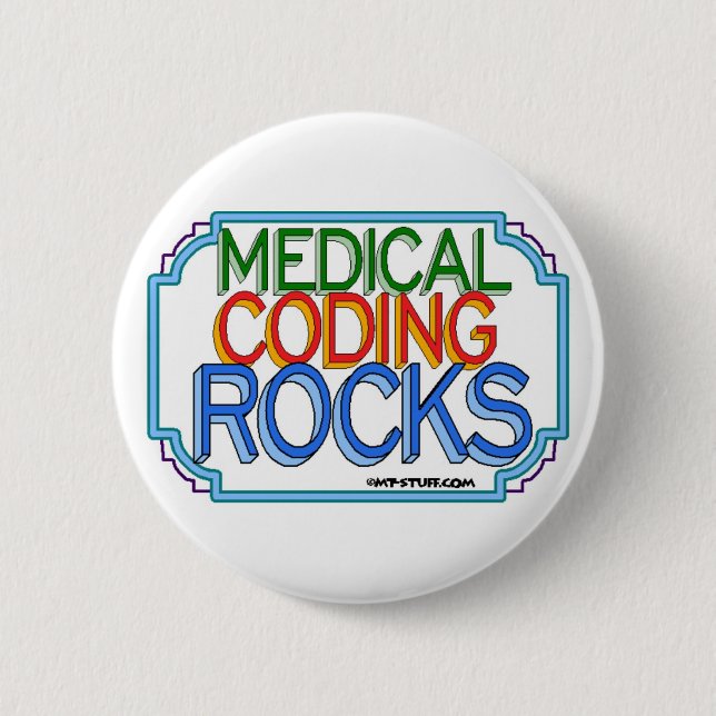 Medical Coding Rocks 6 Cm Round Badge (Front)