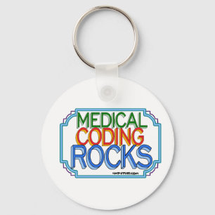 Medical Coding Rocks Key Ring