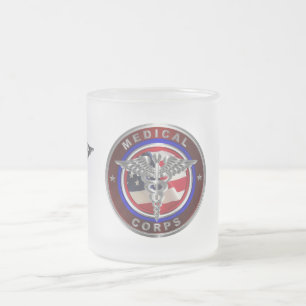 Medical Corps Veteran Frosted Glass Coffee Mug