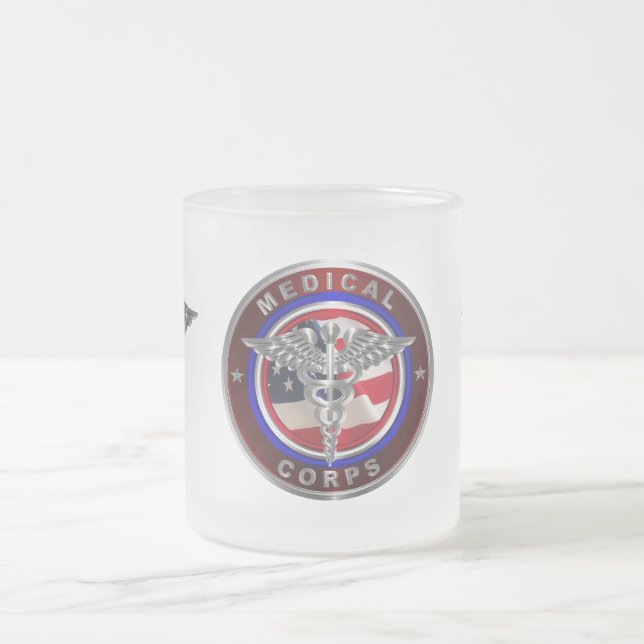 Medical Corps Veteran  Frosted Glass Coffee Mug (Center)