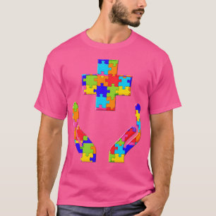 Medical Cross Hospital Jigsaw Autism Puzzle T-Shirt