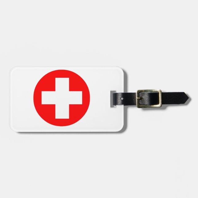 Medical Cross Luggage Tag (Front Horizontal)