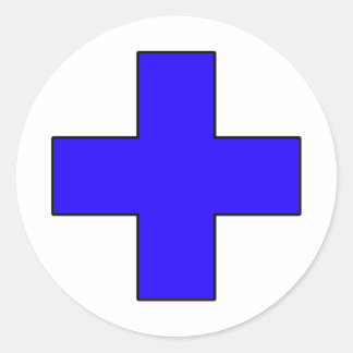 Medical Cross Medical Life Saving Guard Symbol Classic Round Sticker