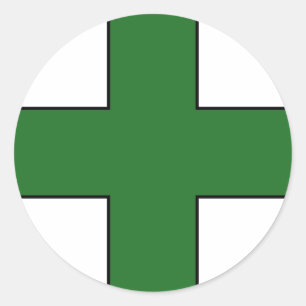 Medical Cross Medical Life Saving Guard Symbol Classic Round Sticker