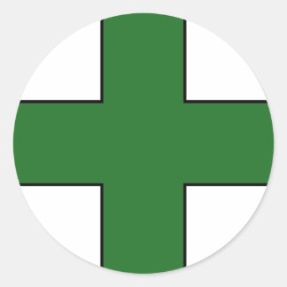 Medical Cross Medical Life Saving Guard Symbol Classic Round Sticker