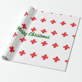 Medical cross merry Christmas Wrapping Paper