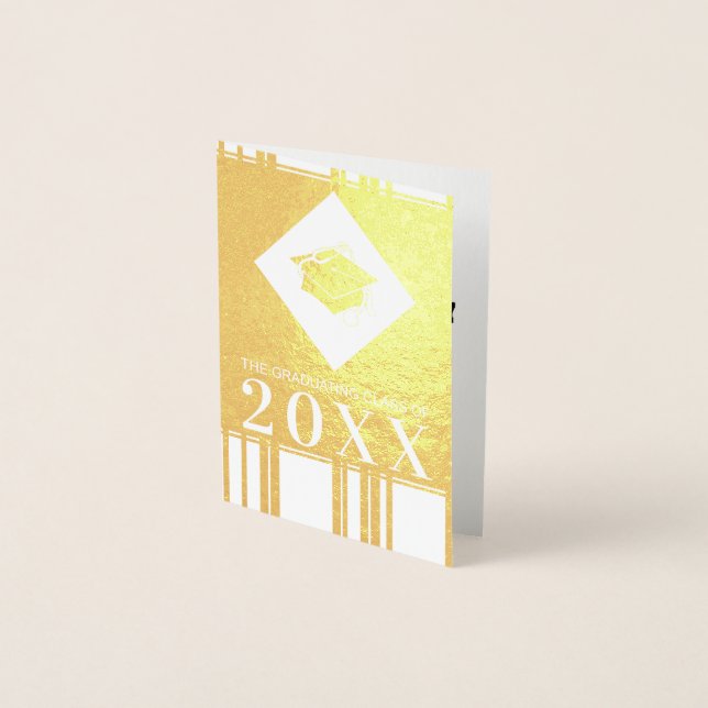 medical degree graduate customisable year foil card (Front)