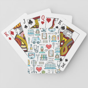 Medical Design Pattern Playing Cards