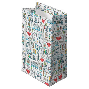 Medical Design Pattern Small Gift Bag